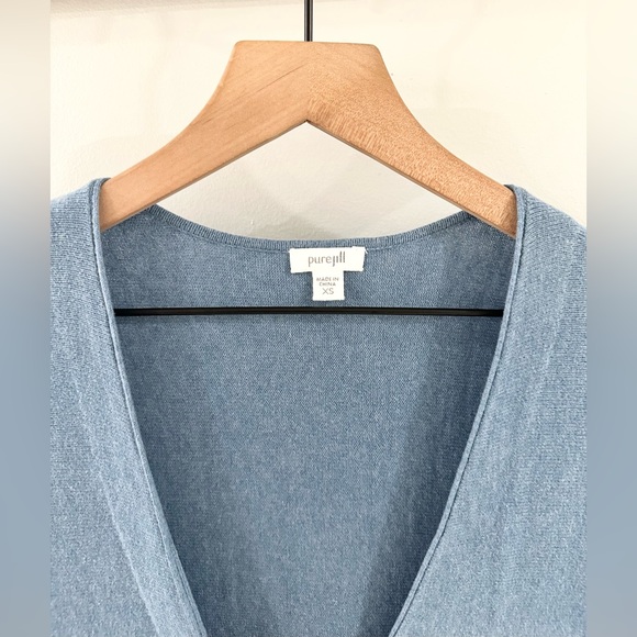 J. Jill Snap Front Cashmere Blend Cardigan Blue Size XS - Picture 4 of 5